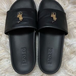 Ralph Lauren Signature Polo Leather slides